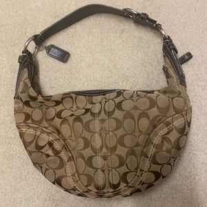 Y2K vintage brown coach shoulder bag